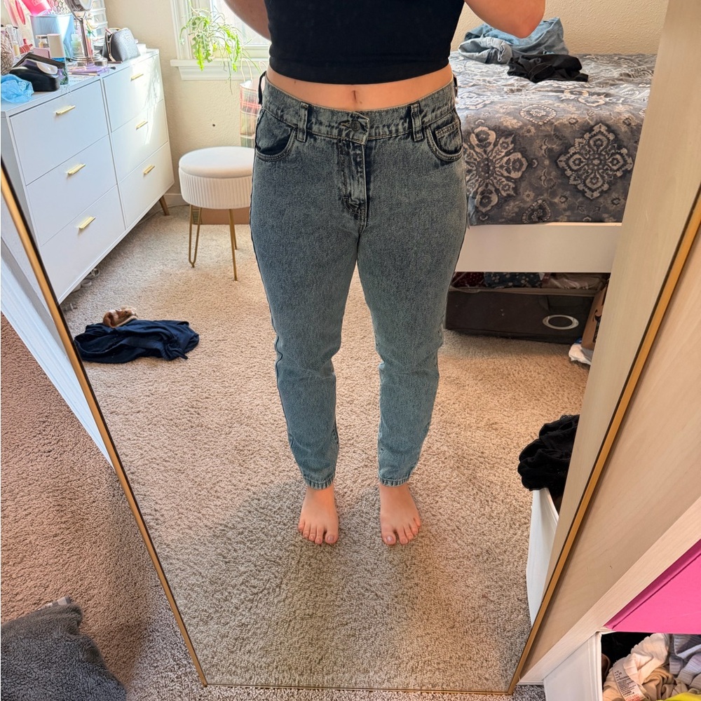 Stylish High Rise Women's Jeans in Light Blue